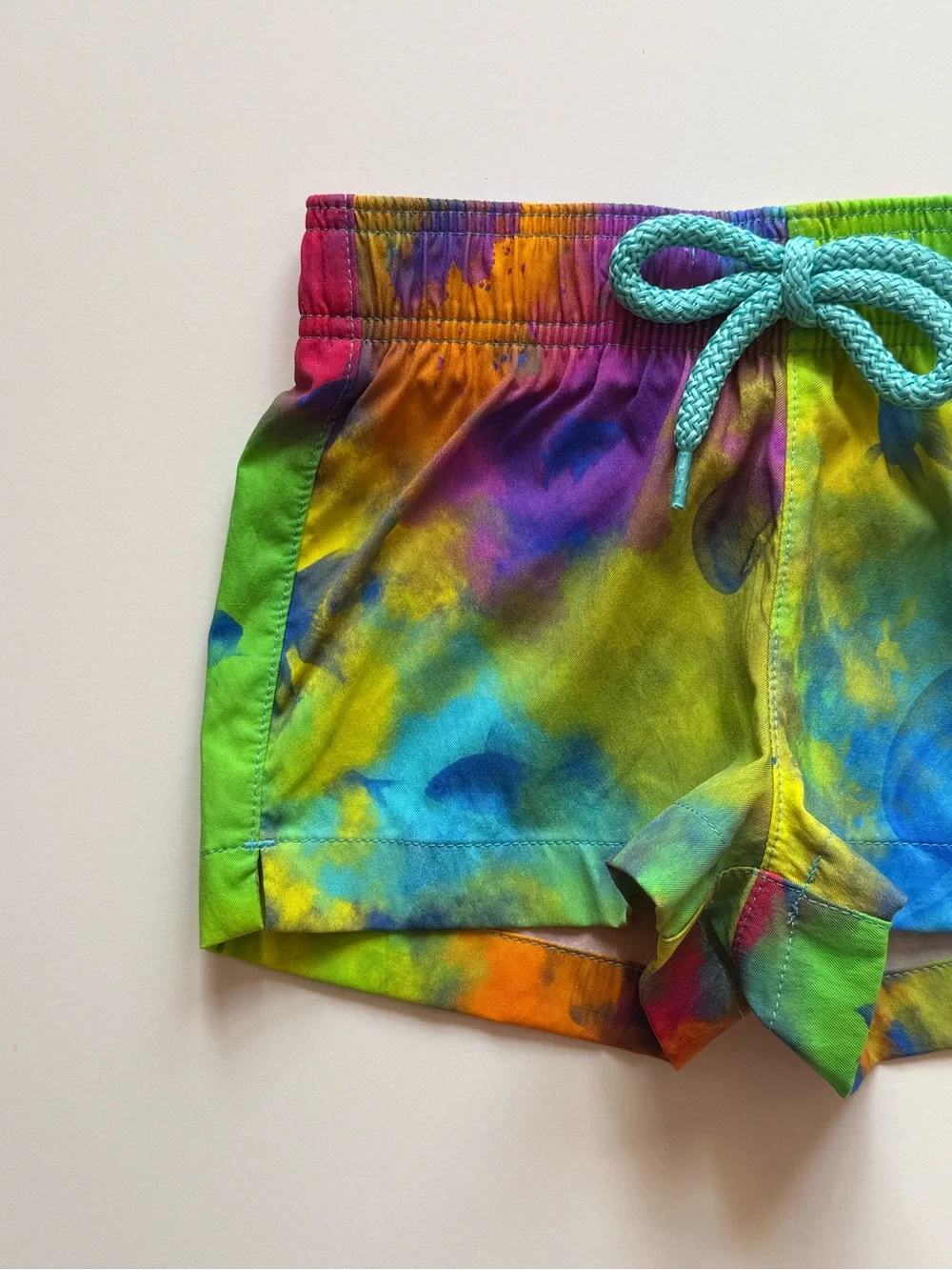 Vilebrequin Baby Boy Bambi Bleu Batik Holi Party Swim Trunks - Size 12M